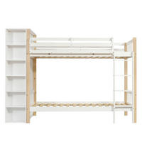 ETAGENBETT 90/200 cm Weiß, Natur - Ahornfarben/Weiß, Holz/Holzwerkstoff - Raumix