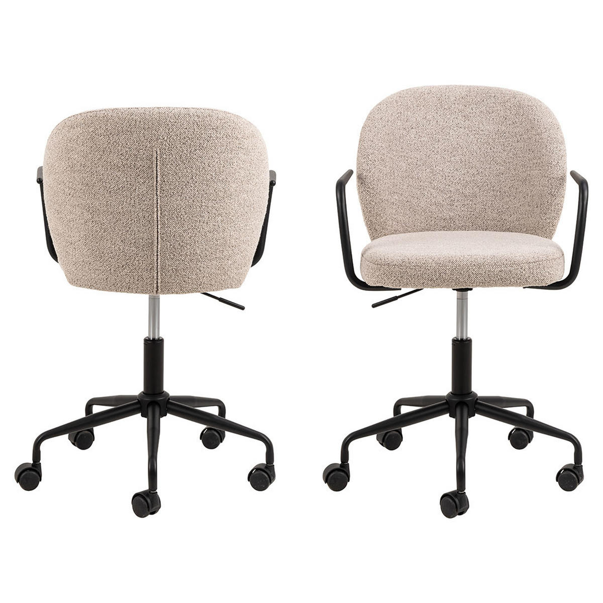 BÜROSTUHL, Patricia, Beige, Stoff, 59 x 50 x 94 cm - Beige, Textil/Metall (59/94/50cm) - ebuy24