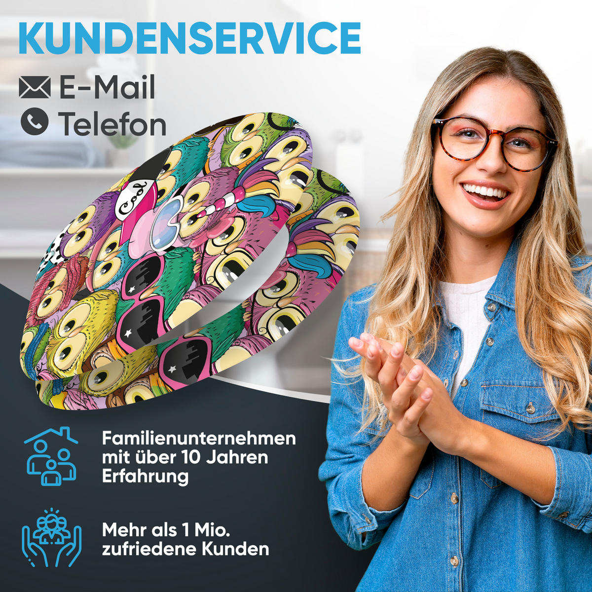 WC Sitz mit Absenkautomatik Owl - Multicolor, Holzwerkstoff (38/6/47cm) - Sanilo