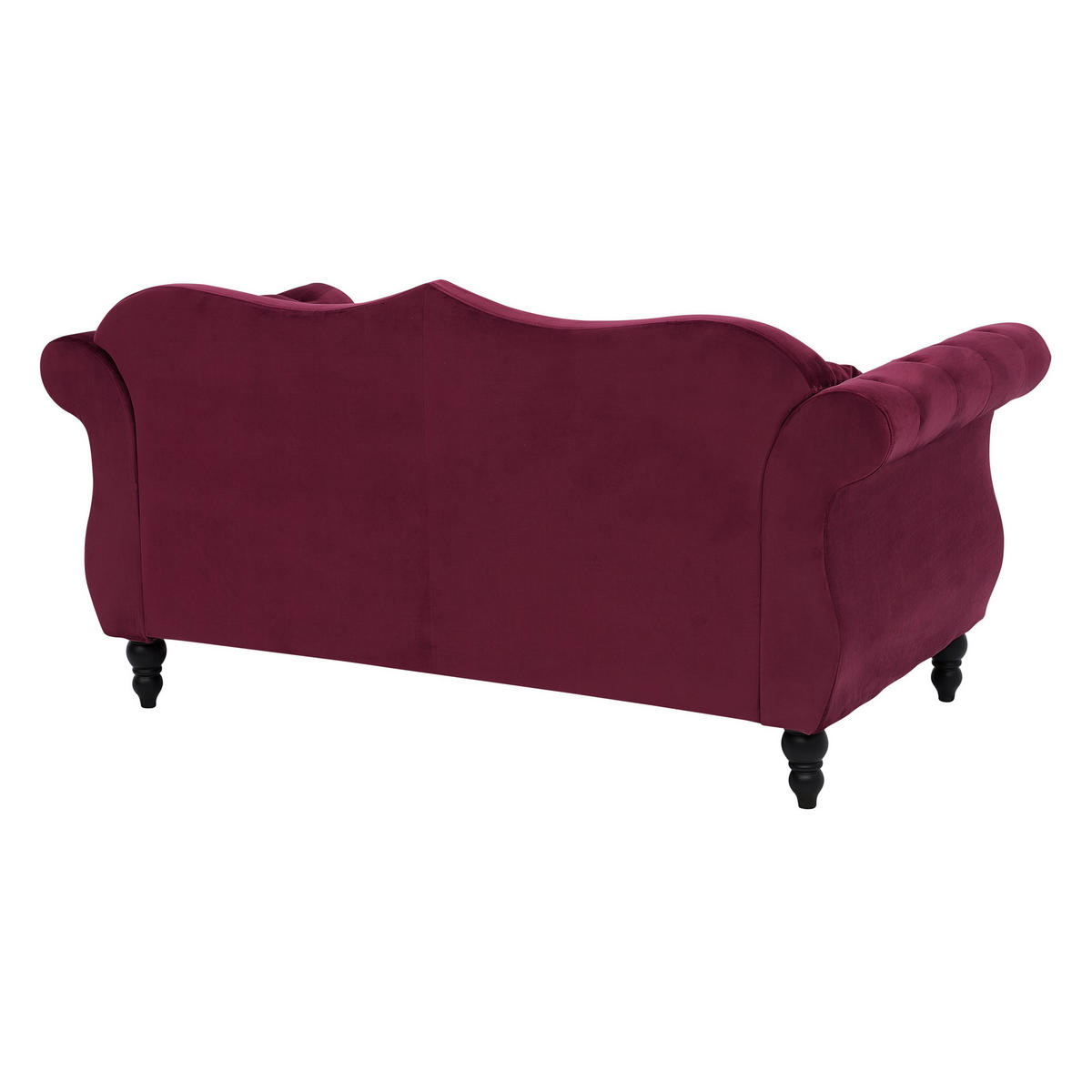 SOFA-SET 5-sitzer Samtstoff Rot Skien - Rot, Textil (200/91/83cm) - Beliani