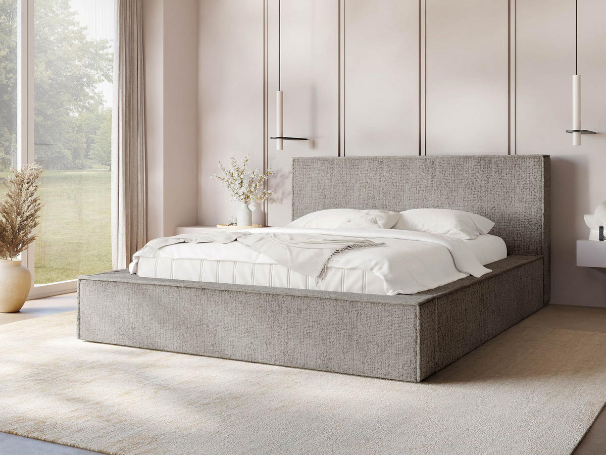 POLSTERBETT Glexi - Beige, Holz/Textil (160/200cm) - MIRJAN24