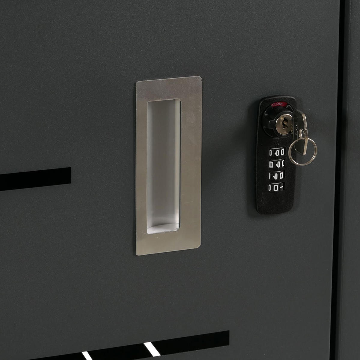 MÜLLTONNENBOX XL 1er 116x71x98cm erweiterbar Anthrazit - Anthrazit, Metall (71/116/98cm) - PROREGAL