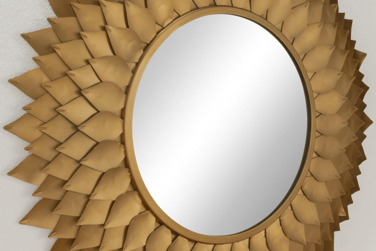 WANDSPIEGEL Gold 94/94 cm - Goldfarben, Metall (94/94/4cm) - KUNSTLOFT