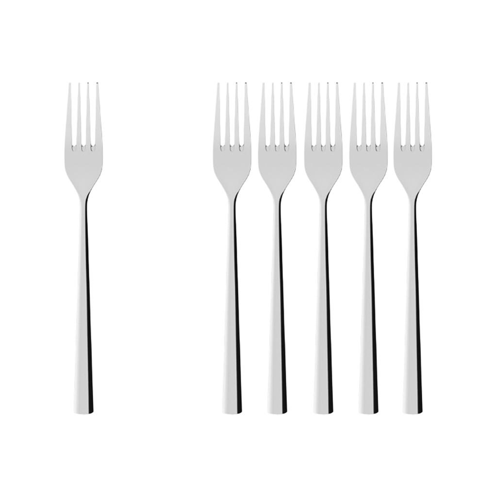 TAFELGABEL Piemont silber 206 mm 6er Set - Silberfarben, Metall - Villeroy & Boch