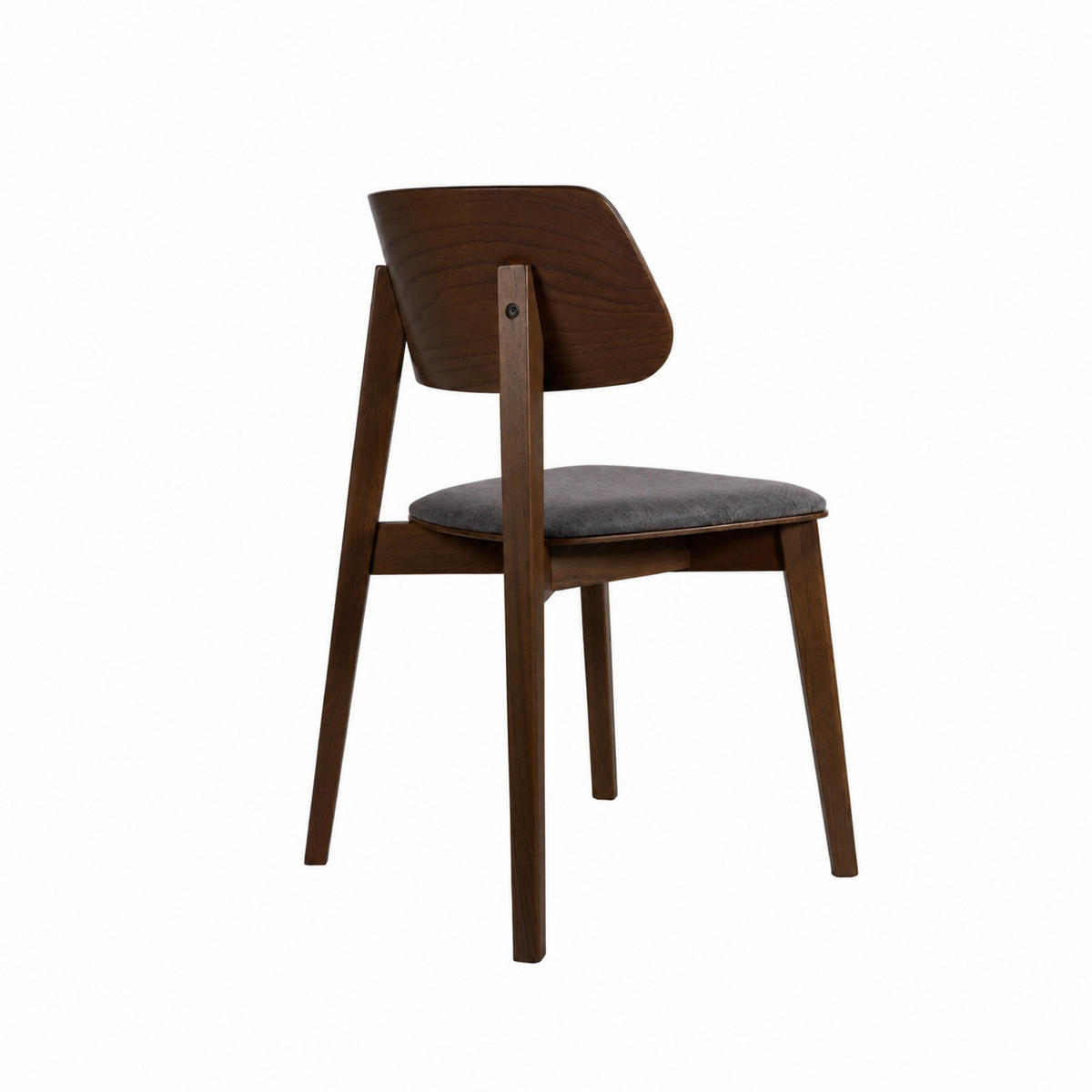 STUHL Korinn II 80 x 46 x 43 cm, grau, nuss warmia - Dunkelbraun/Grau, Metall (46/85/43cm) - Margaret Hadas24
