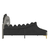 KINDERBETT mit Lattenrost und Kopfteil Grau 140x200 cm Leder - Grau, Leder (140/200cm) - SONNENH