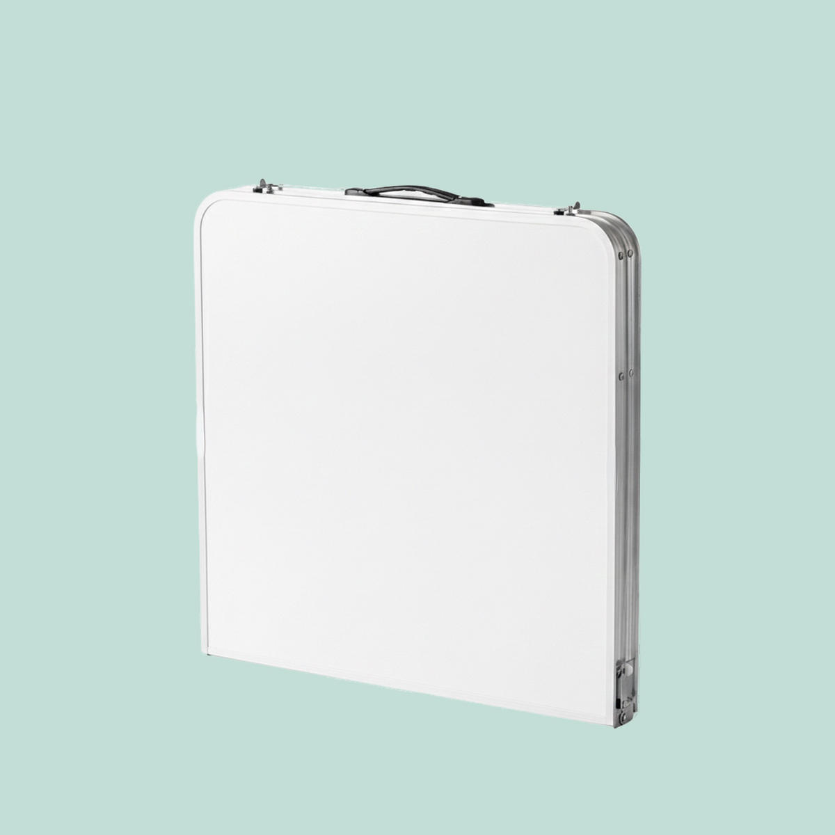 CAMPINGTISCH-SET - Weiß, Holzwerkstoff/Textil (60/120/71cm) - Relaxdays