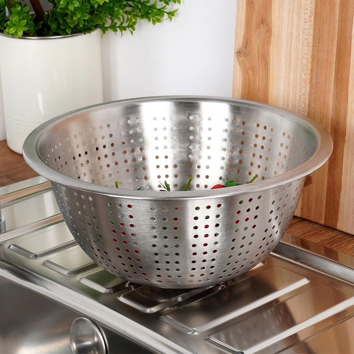 KÜCHENSIEB Silber 24 cm - Silberfarben, Metall (24cm) - Excellent Houseware