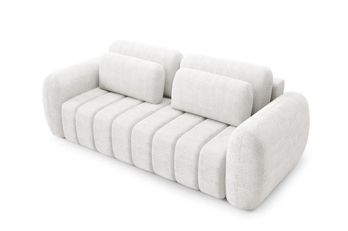 SCHLAFSOFA mit Bettkasten Premium Weiß - Schwarz/Weiß, Holz/Holzwerkstoff (266/95/110cm) - Furnisell