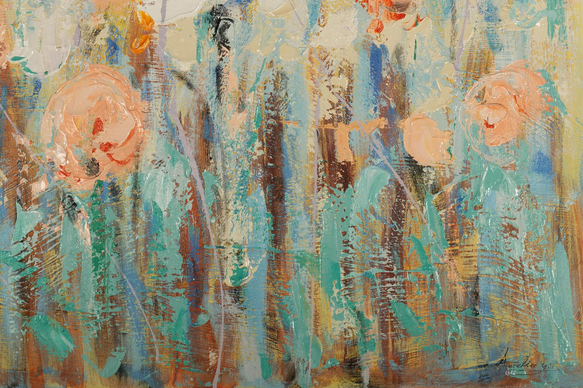 ACRYLBILD HANDGEMALT 90/90 cm - Multicolor, Holz/Textil (90/90cm) - KUNSTLOFT