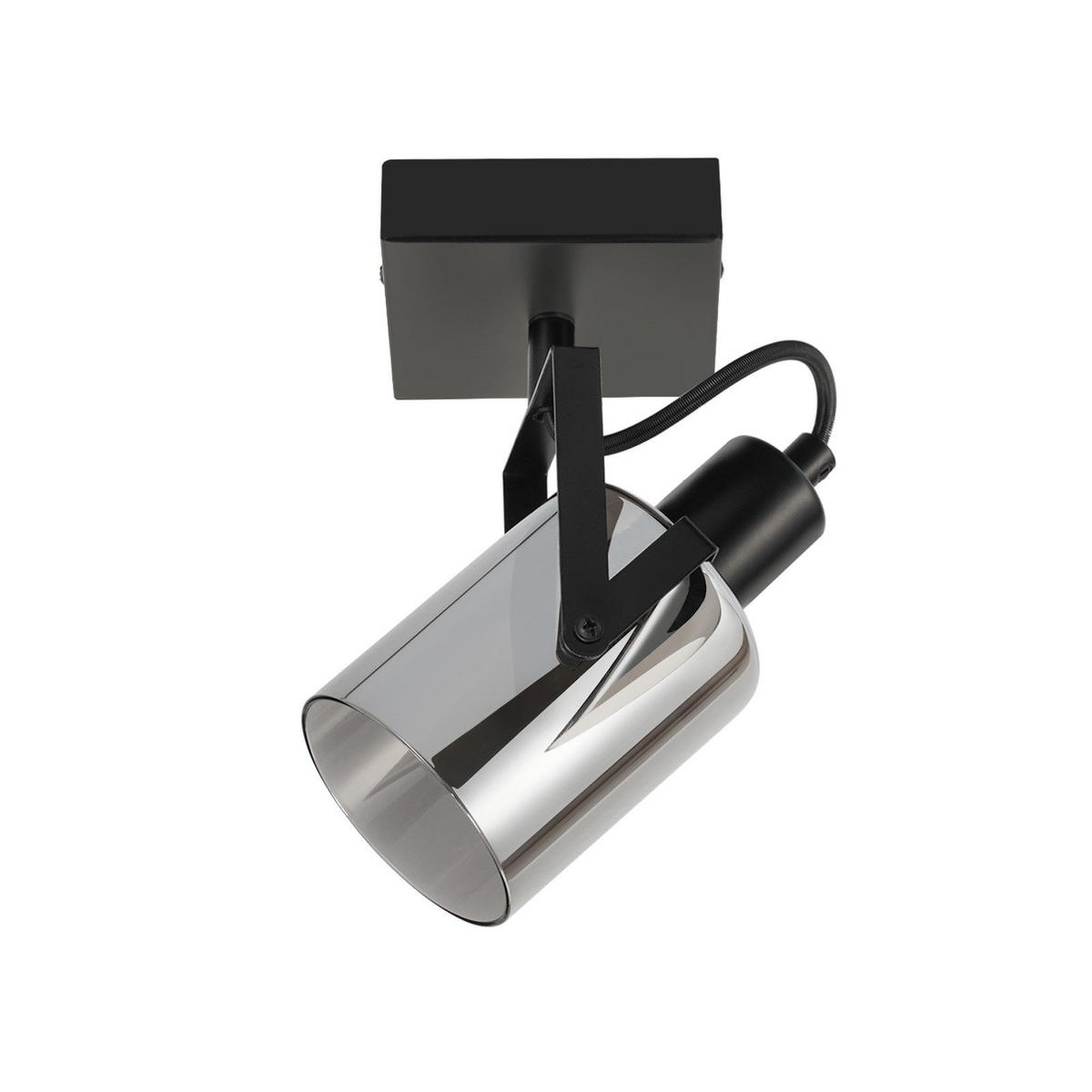 DECKENSTRAHLER Flammwina 18/16/9 cm - Grau, Metall (9/18/16cm) - ZMH