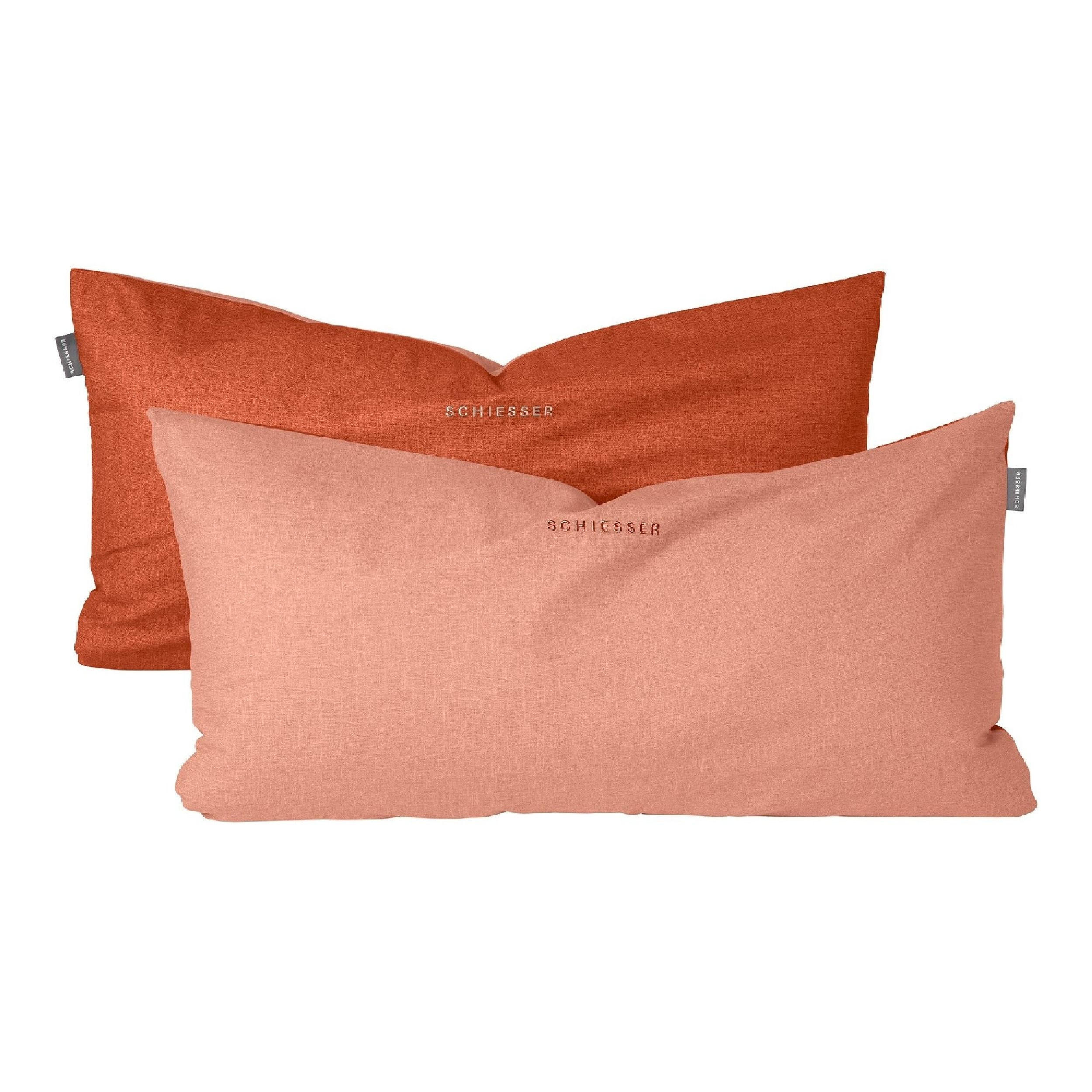 KISSENHÜLLENSET Doubleface Renforcé 2-teilig 40x80 cm Terrakotta - Terracotta, Textil (40/80cm) - SCHIESSER
