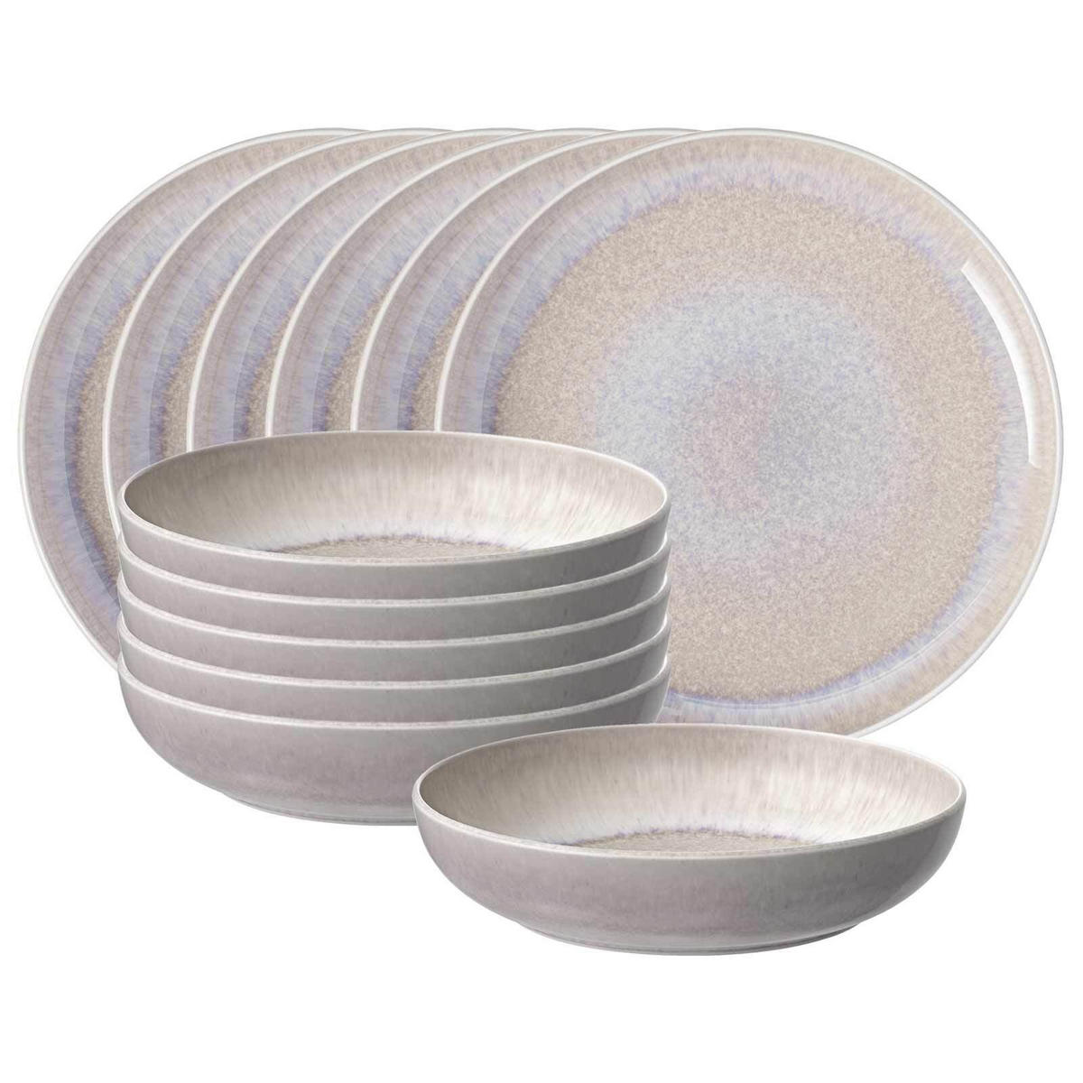 TAFELSERVICE Perlemor Sand beige 12er Set - Beige, Keramik (1/1/1cm) - like.Villeroy & Boch