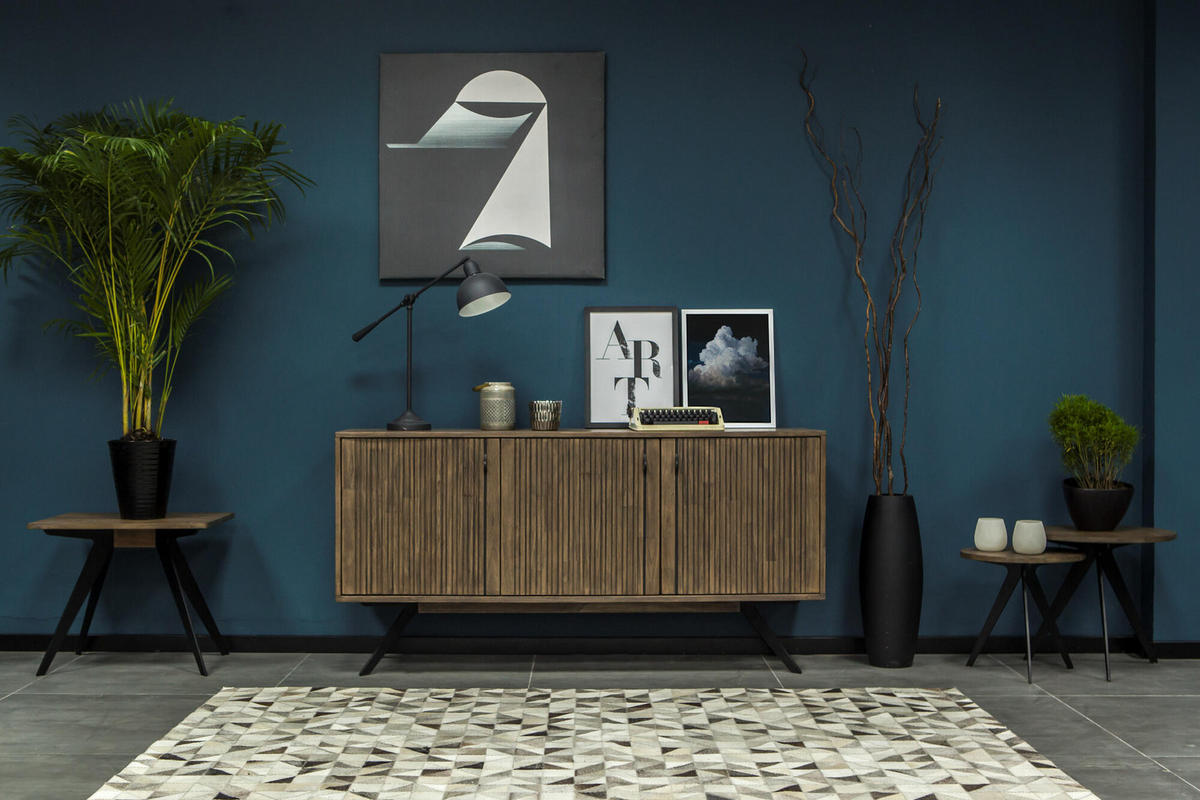 SIDEBOARD MASSA Braun 160x45x80 cm - Braun, Holz (160/80/45cm) - FURNLUX