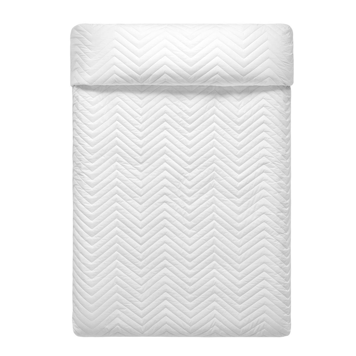TAGESDECKE Arista Weiss 240x260 cm (Bett 135/140/150) - Weiß, Textil (240/260cm) - Happy Friday