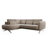 ECKSOFA ILUSIO L 250x205cm, Schlaffunktion, Grau, Links - Grau, Holz/Textil (205/248cm) - DomoHome
