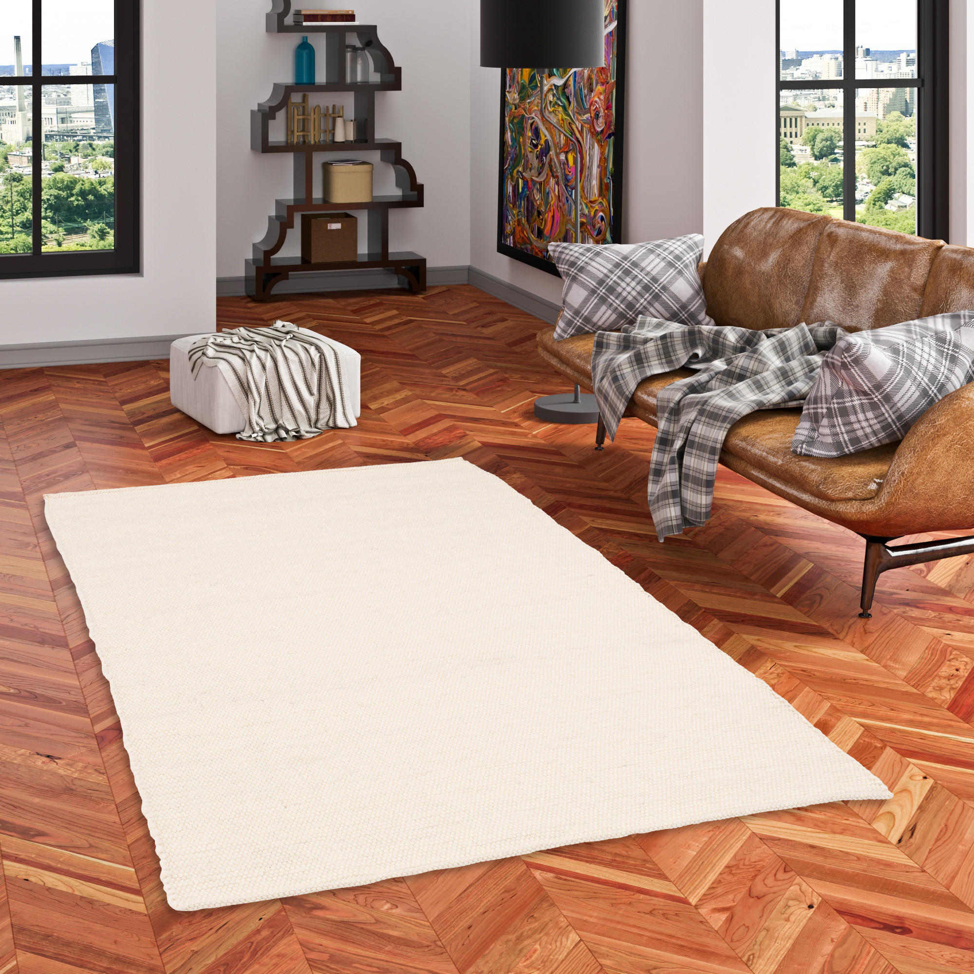 NATUR TEPPICH WOLLE ALASKA MELIERT - Ecru, Textil (190/290cm) - Pergamon