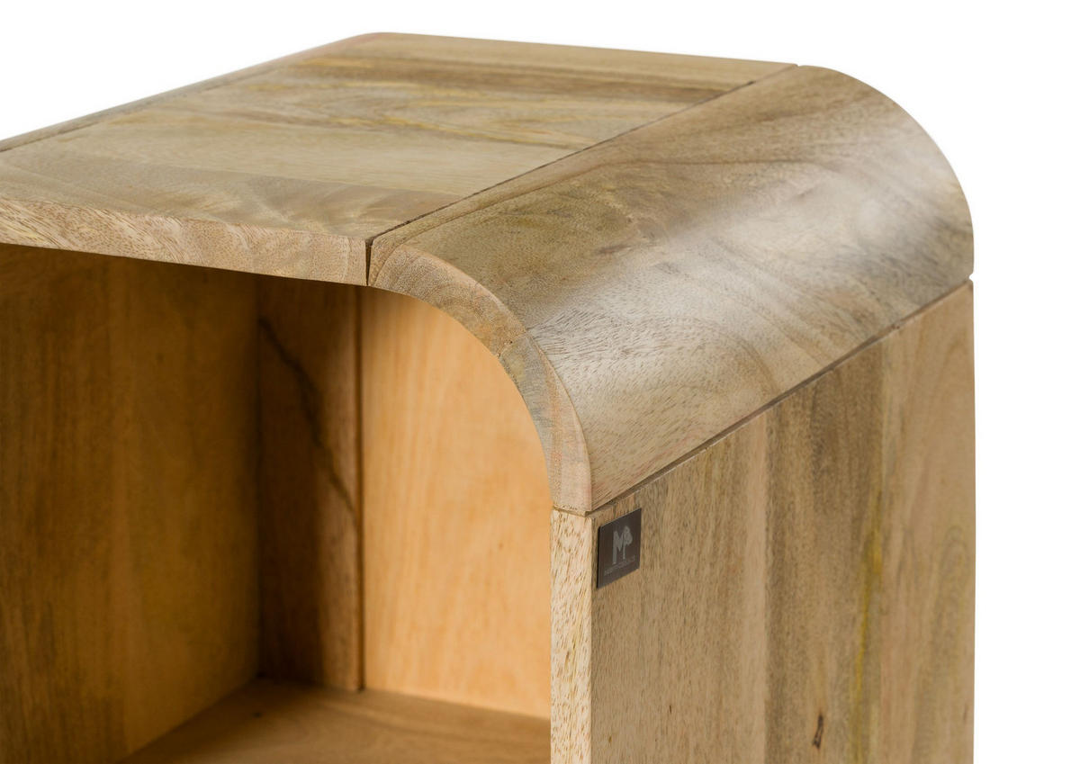 WANDREGAL Mango 35x35x120 natur lackiert VALENCIA #105 - Braun, Holz (35/120/35cm) - Massivmoebel24