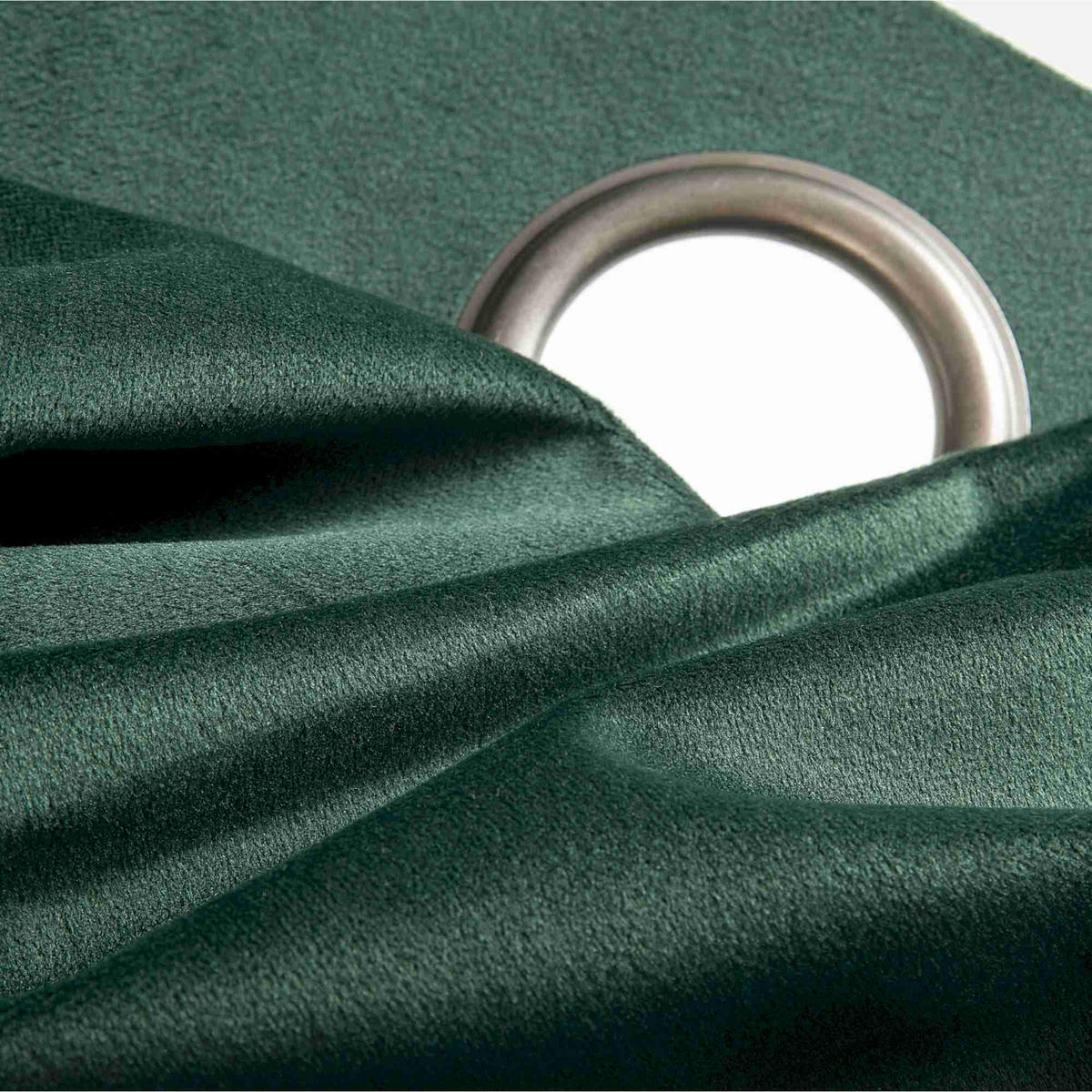 ÖSENVORHANG VELVET SIGNATURE - Grün, Textil (140/1/250cm) - Tom Tailor