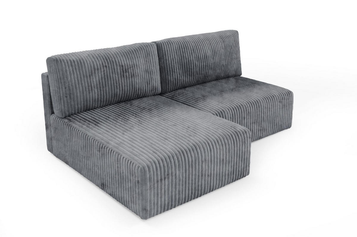 ECKSOFA Natalia Xs - Grau, Holzwerkstoff/Textil (149/210cm) - Fun Möbel