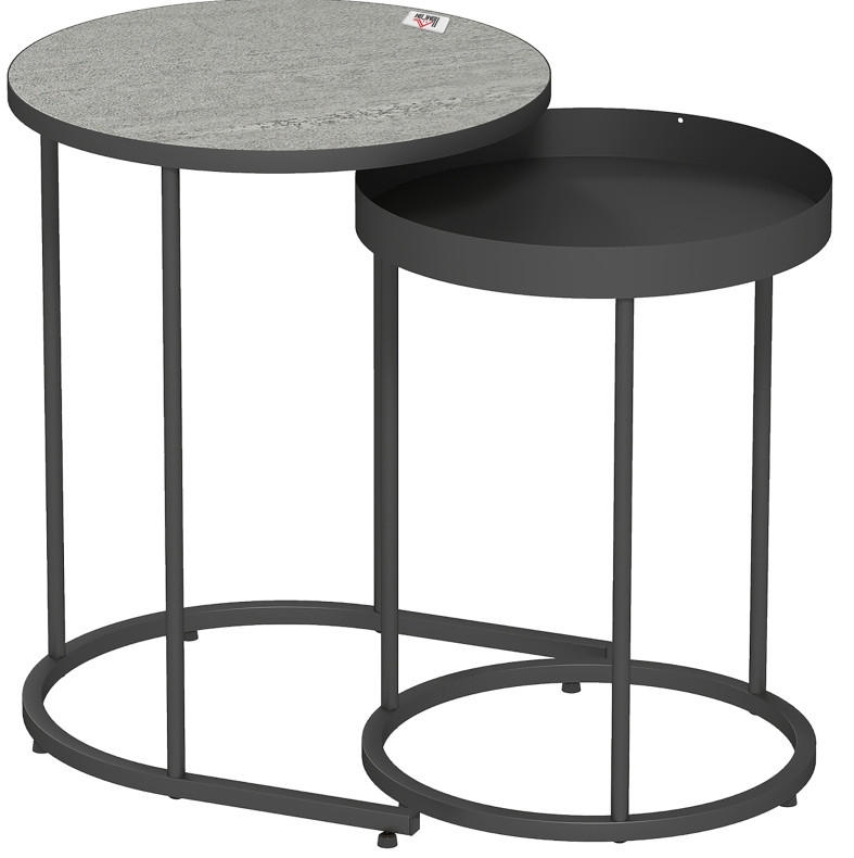 Meubliv Satztische Grau 42x54x42 cm