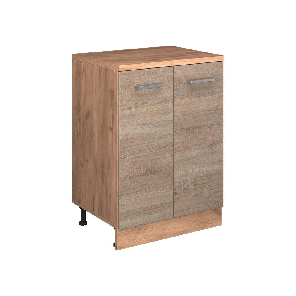 K&Ouml;KSSK&Aring;P F&Ouml;R SLUTTANDE TAK R-Line, Sonoma, 60 cm utan lutning med 2 d&ouml;rrar Sonoma ek, Honungsek 83.8/60/46 cm