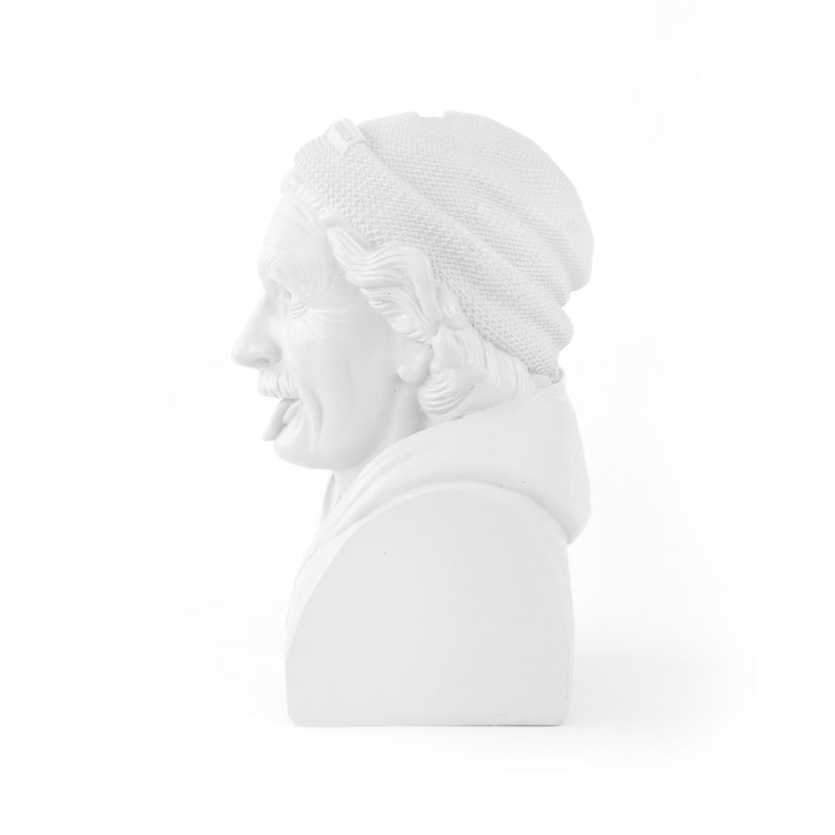 SPARDOSE Historic Hipster Einstein, Polyresin, Weiß, 8 x 9 x 14.5 cm - Weiß, Kunststoff (8/14.5/9cm) - Donkey Products