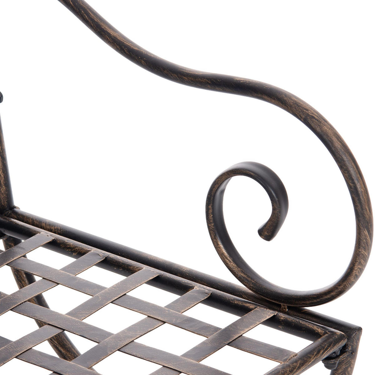 GARTENSTUHL 4er Set Metall bronze - Bronzefarben, Metall (56/92/53cm) - CLP