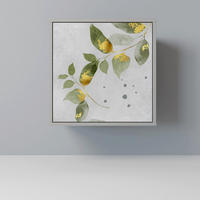 SIDEBOARD ELEGANT BOTANICS, Grau, 57,5x42x57,5 cm, Ohne Füße - Multicolor/Grau, Holzwerkstoff (57.5/57.5/42cm) - SpaceRebels