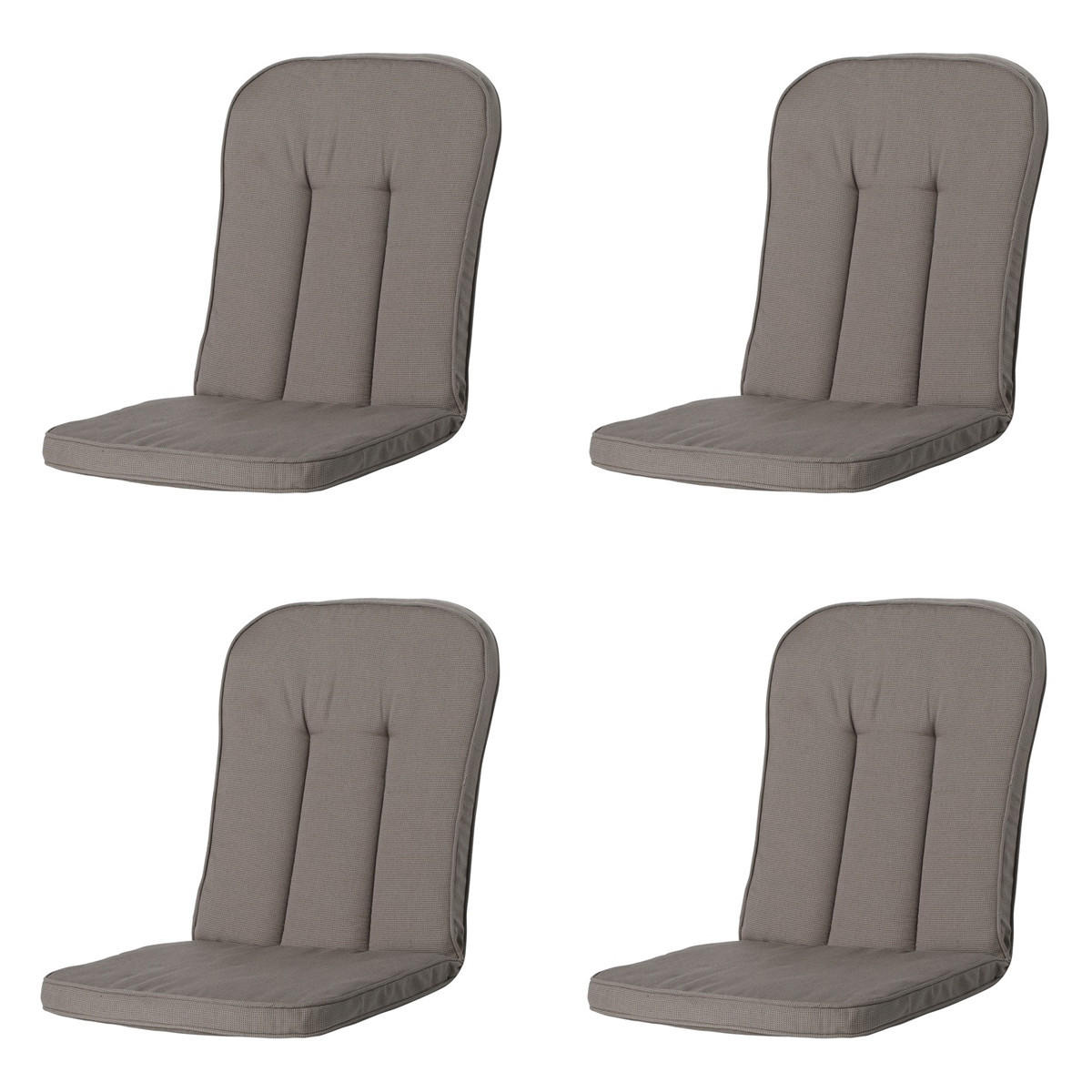 GARTENSTUHLKISSEN Rippe 100/48 cm 4er-Set - Braun, Textil (48/5/100cm) - Madison