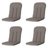 GARTENSTUHLKISSEN Rippe 100/48 cm 4er-Set - Braun, Textil (48/5/100cm) - Madison