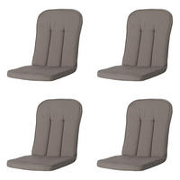 GARTENSTUHLKISSEN Rippe 100/48 cm 4er-Set - Braun, Textil (48/5/100cm) - Madison