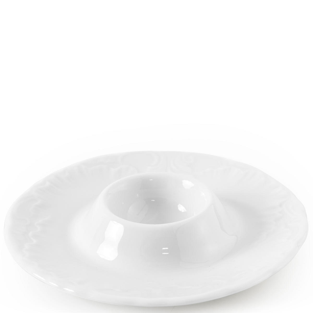 EIERBECHER Cmielow Rococo 6-tlg - Weiß, Keramik (20/3/20cm) - KONSIMO®