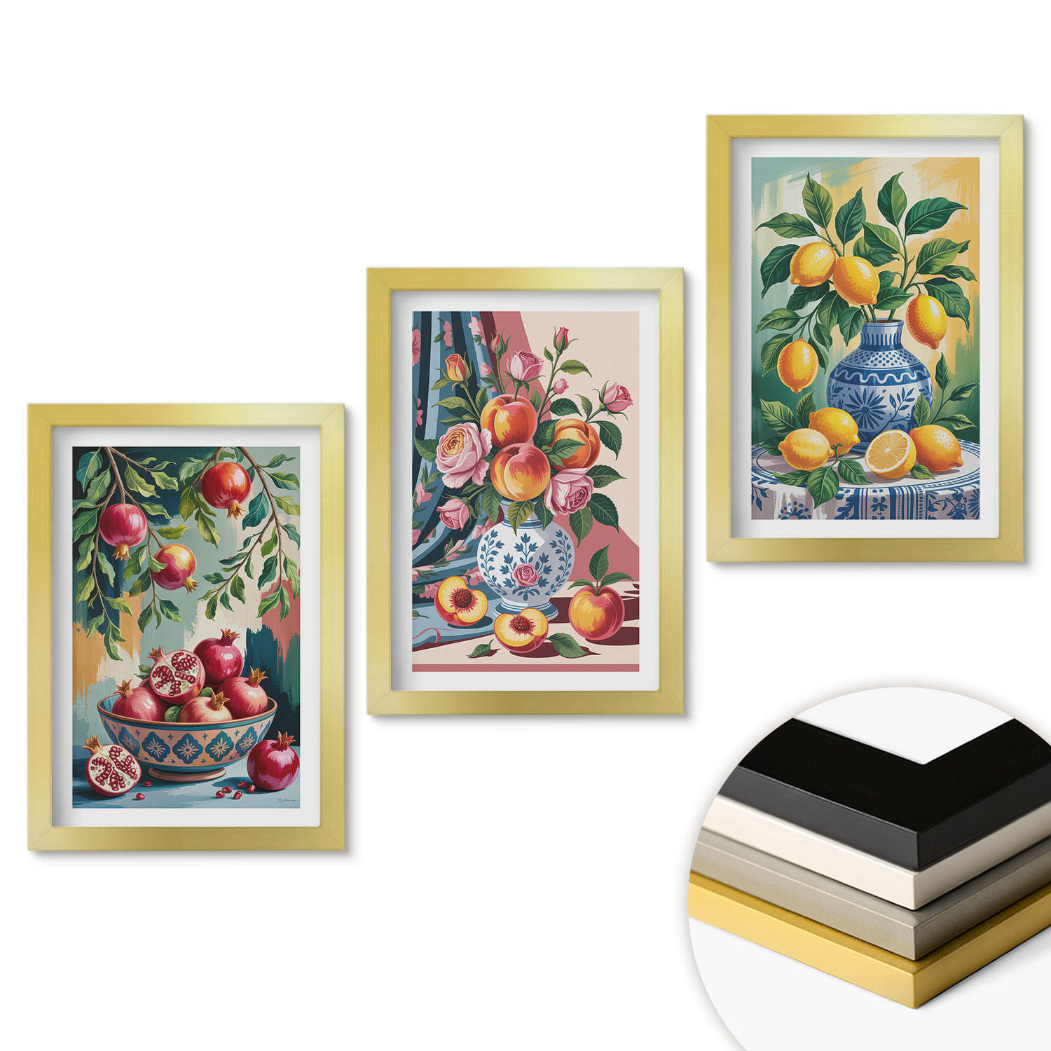 ArtPrintCave Wandbilder Gold 20x30 cm