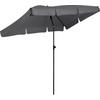 SONNENSCHIRM 122/200/126 cm - Grau, Kunststoff (200/122cm) - FARE