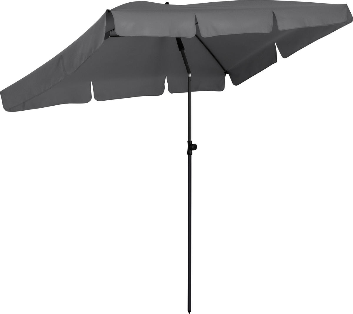 SONNENSCHIRM 122/200/126 cm - Grau, Kunststoff (200/122cm) - FARE
