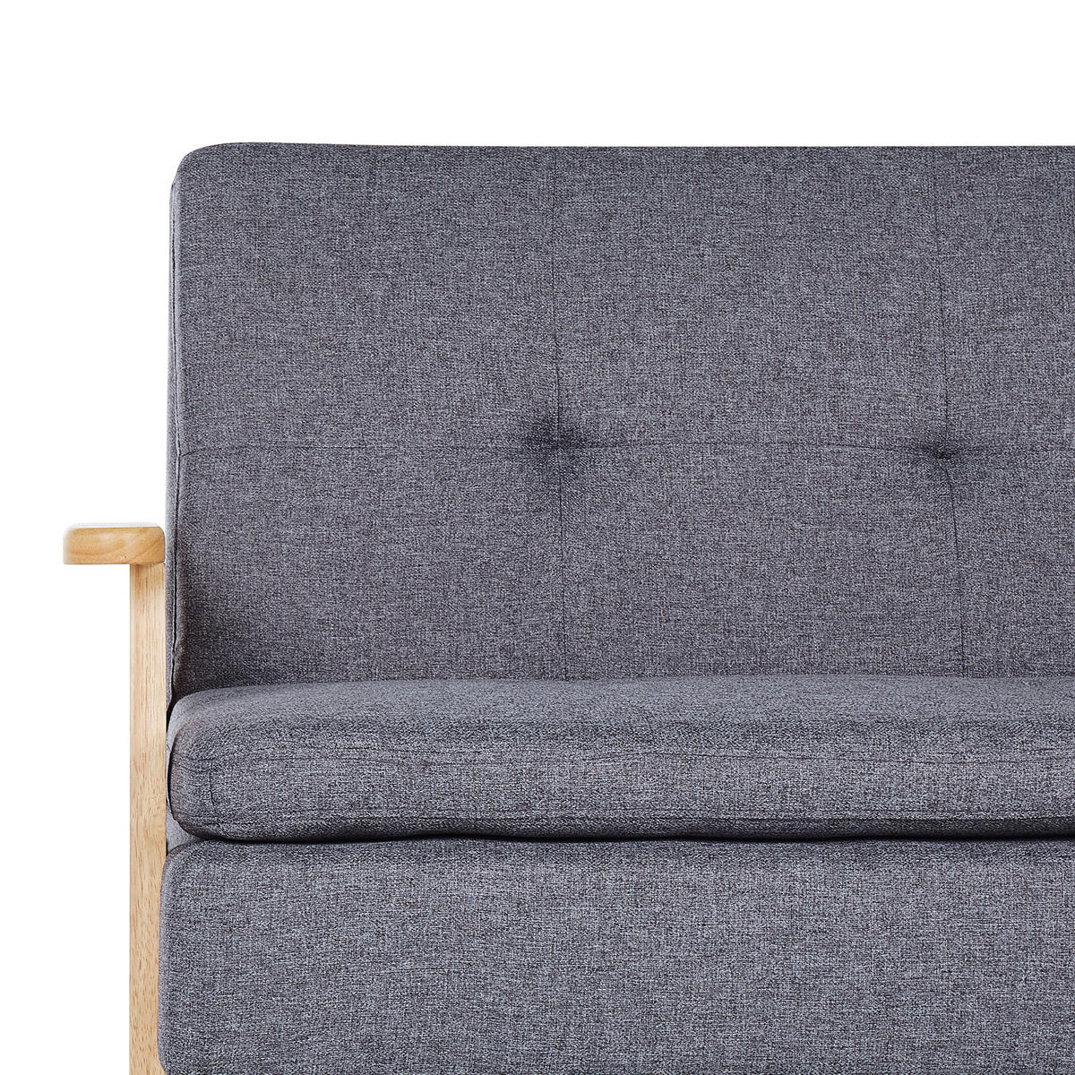 SCHLAFSOFA Polsterbezug Grau Tjorn - Grau, Textil (204/84/85cm) - Beliani