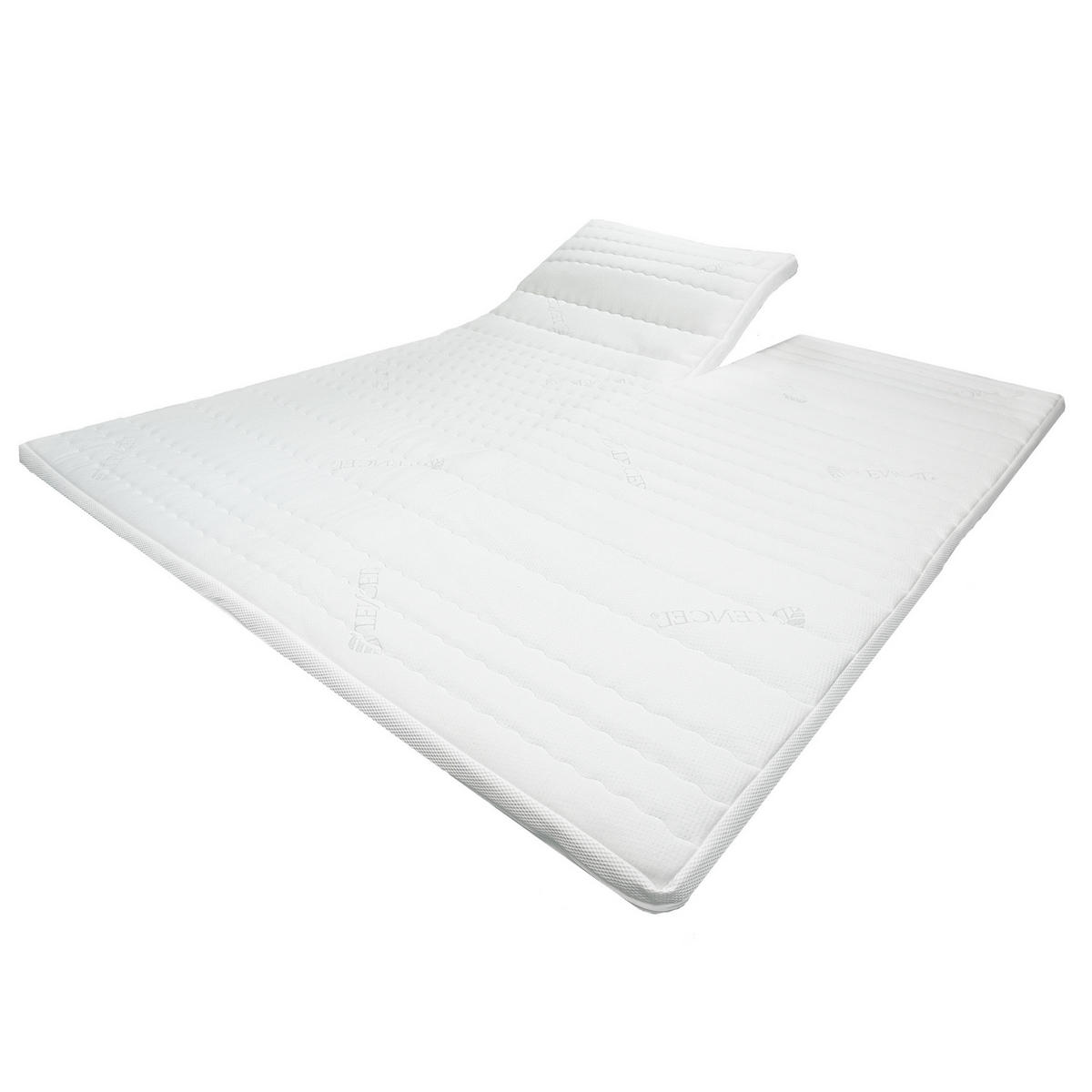 GELSCHAUM TOPPER 7-Zonen 140/190 cm - 8cm Höhe & Tencel Bezug - Weiß, Textil (140/190cm) - AM Qualitätsmatratzen