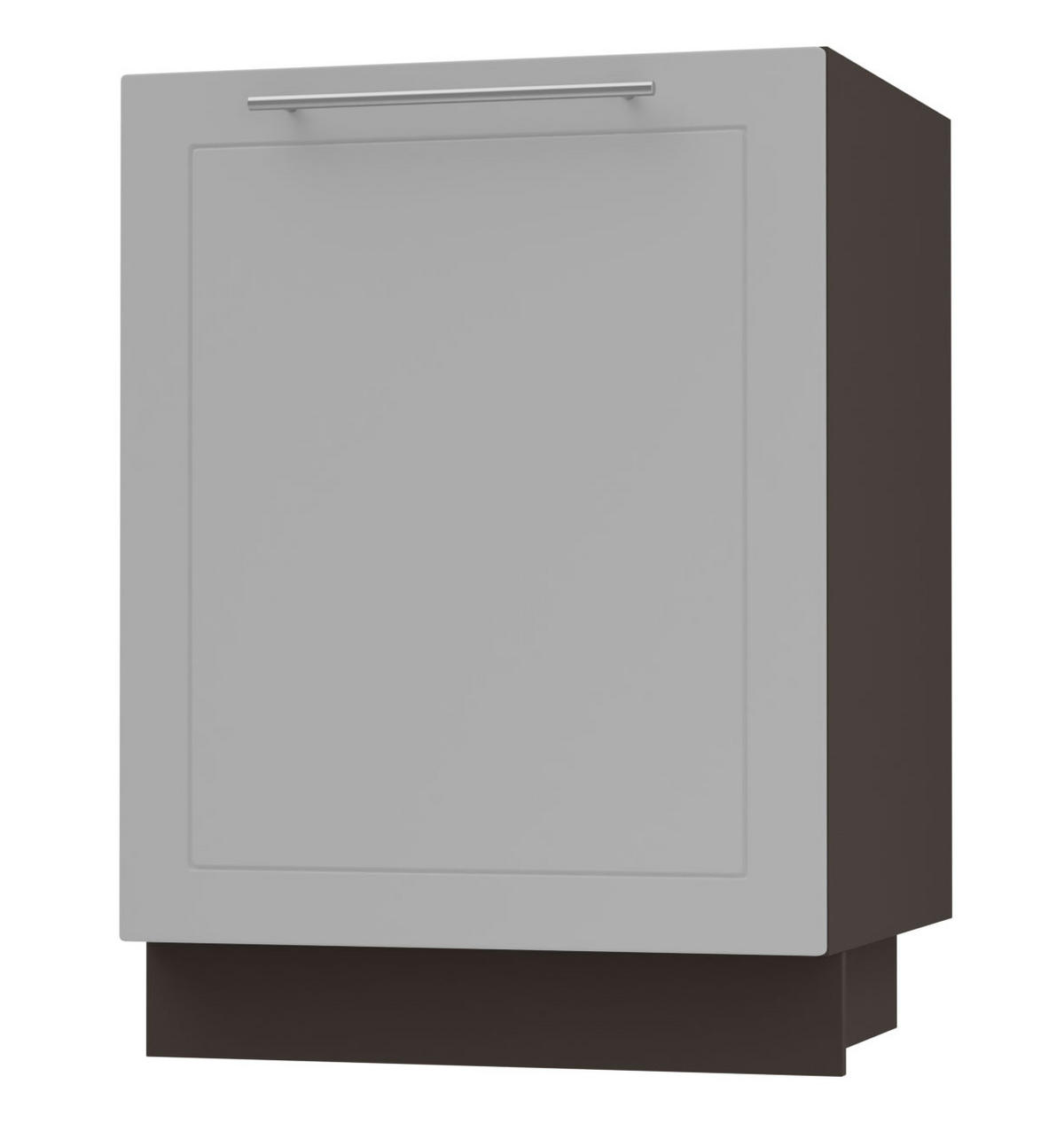KÜCHENUNTERSCHRANK Kvantum D1D/60 Dust Grey Matt / Lava Matt 60 / 50 / 82cm - Dunkelgrau/Grau, Holz/Holzwerkstoff (60/82/50cm) - Feldmann-Wohnen