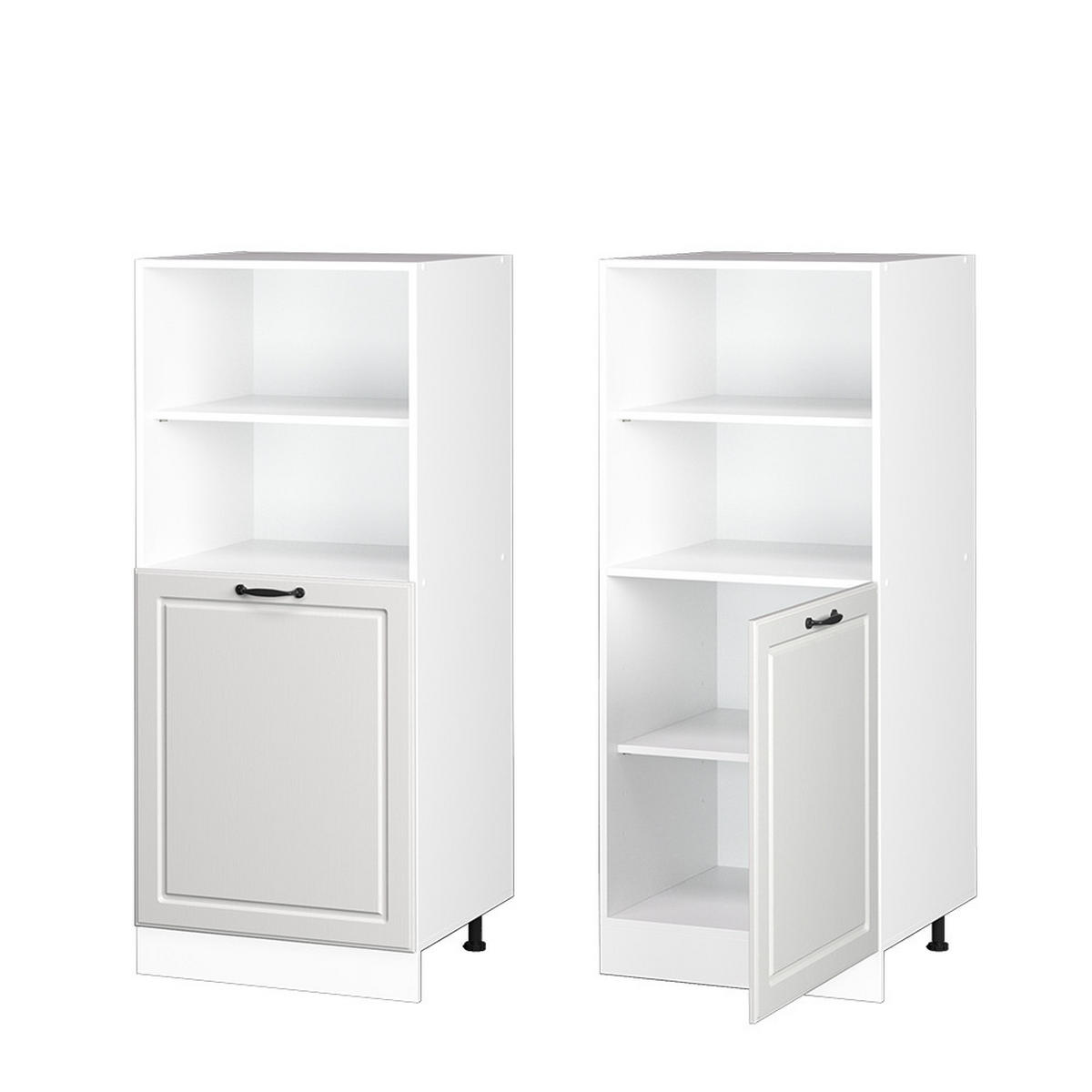HERDUMBAUSCHRANK R-Line Weiß Landhaus 60 cm - Weiß, Holzwerkstoff (60/143/57cm) - Vicco