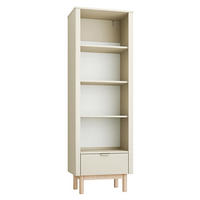 KNJIŽNI REGAL Miloo Šampanjec - bež, leseni material (65/198/42cm) - Petits-meubles