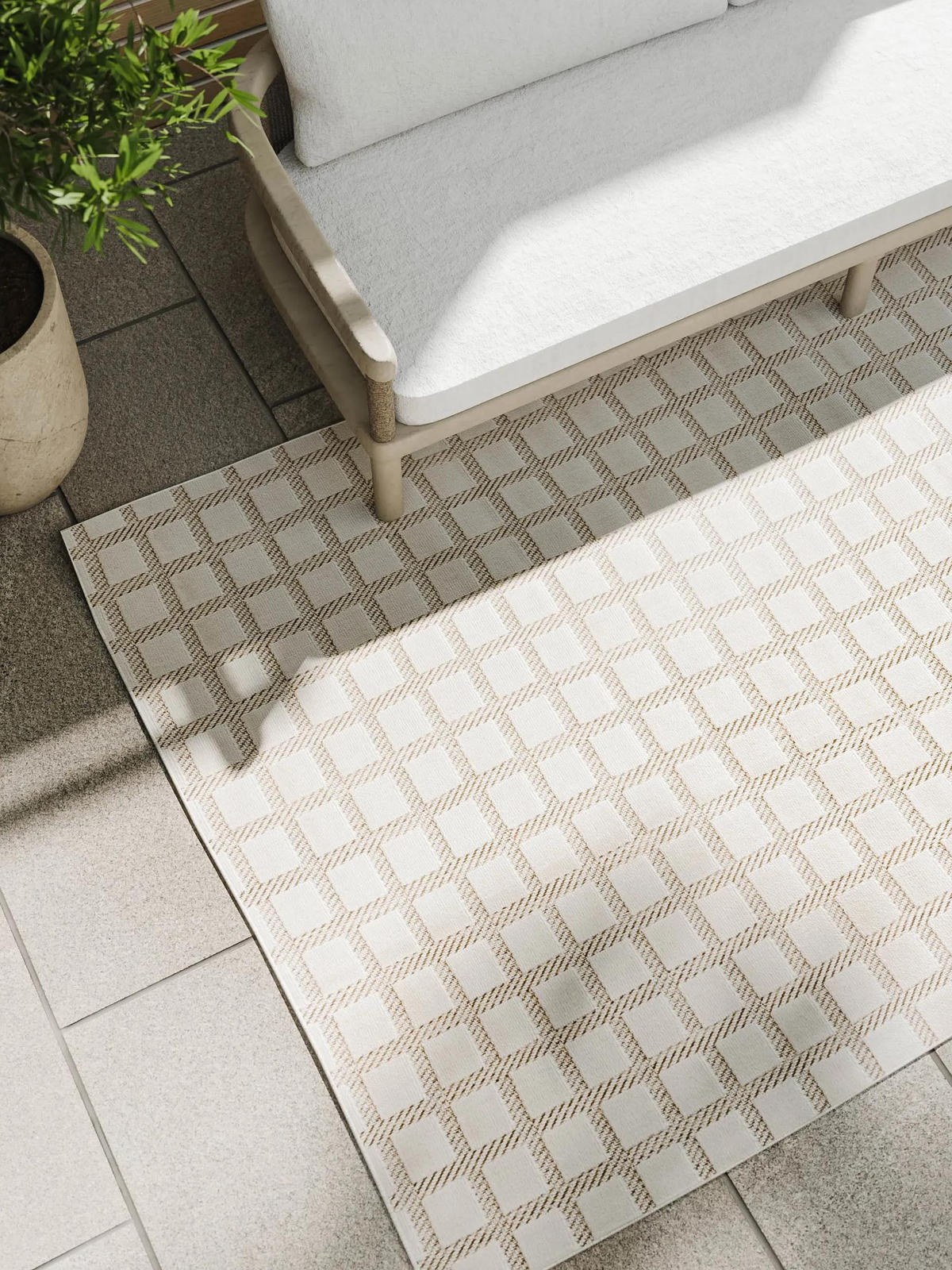 OUTDOORTEPPICH Kaleo Cream/Beige 200x300 cm - Creme, Kunststoff (200/300cm) - benuta