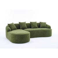 ECKSOFA 243/150/67 cm Grün Chenille - Grün, Textil (243/150cm) - Oxeza
