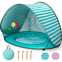 STRANDMUSCHEL UV-Schutz, Strandzelt, Picknick, schnell aufstellbar - Grün, Kunststoff (110/130cm) - LUXUSKOLLEKTION