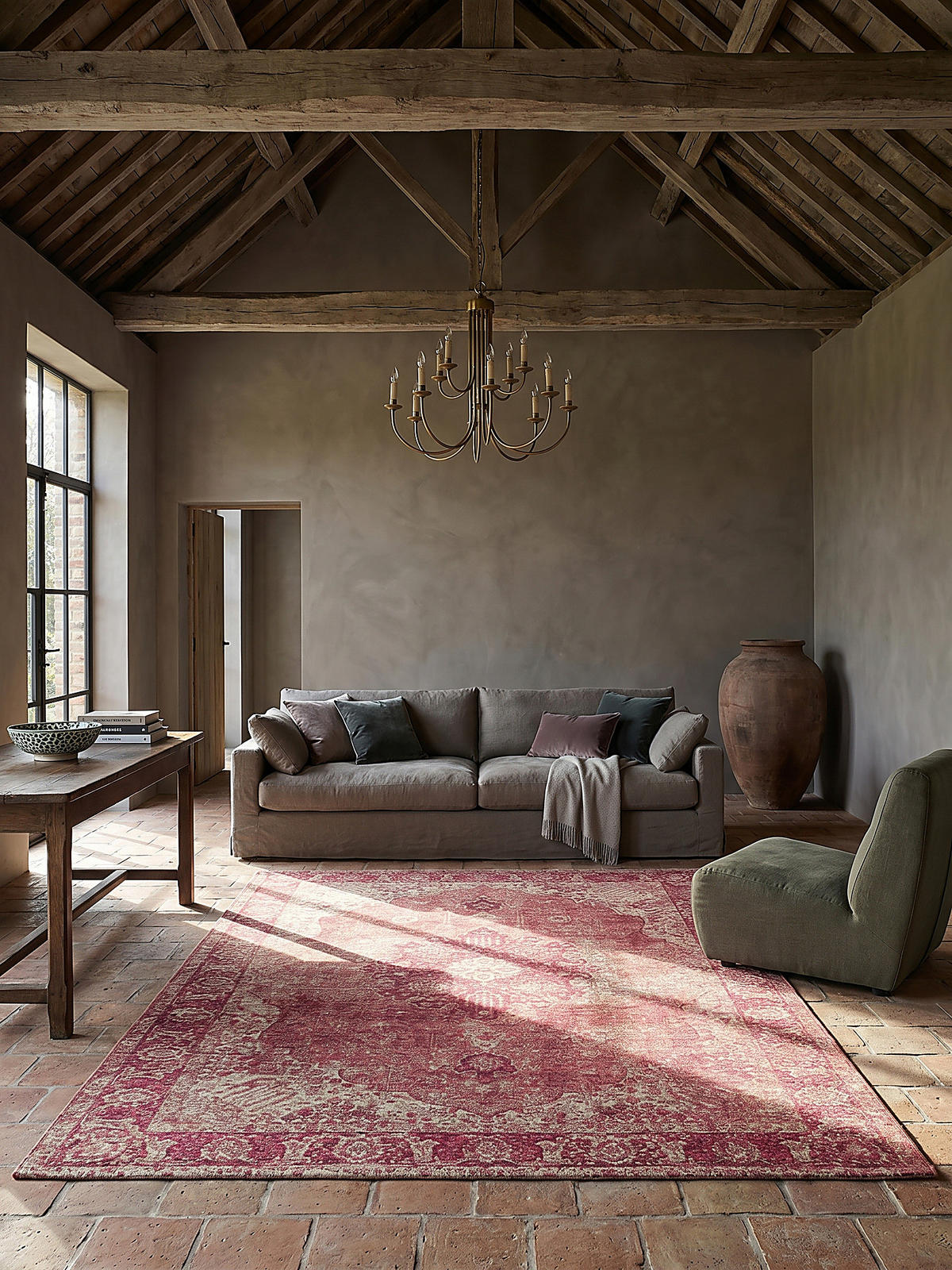 TEPPICH COQUET, im Vintage-Stil, Rosa, 120 x 170 cm - Rosa, Textil (120/170cm) - KADIMA DESIGN