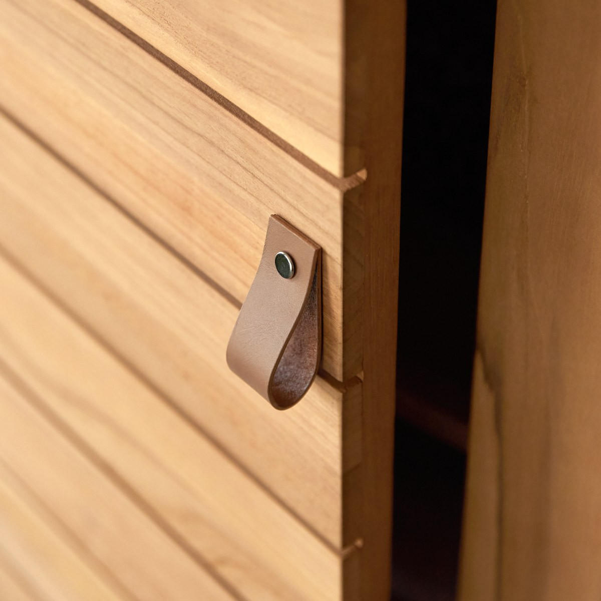 SCHRANK Minimalys Natur aus Teak - Naturfarben, Holz (50/180/55cm) - Tikamoon