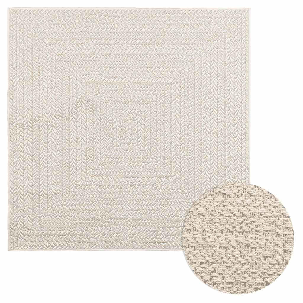 vidaXL Teppich Creme 120x120 cm