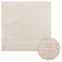TEPPICH Zizur Creme 120/120 Cm Jute-Optik Indoor Und Outdoor - Creme, Kunststoff (120/120cm) - vidaXL
