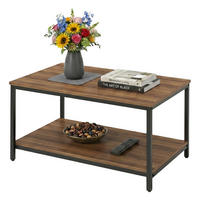 COUCHTISCH - Braun, Holzwerkstoff/Metall (50/80/42cm) - Relaxdays