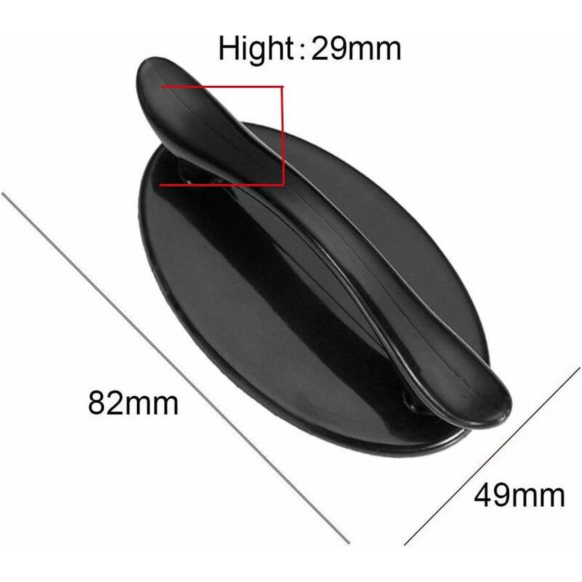MÖBELGRIFF Schwarz Weiß 4er-Set Klebegriffe - Multicolor, Glas (2.9/2.9/8.2cm)